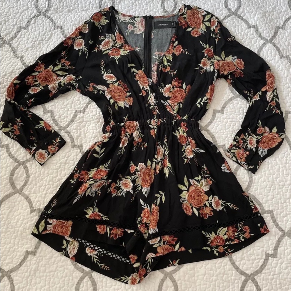 Minkpink Floral Romper Women’s Size Medium